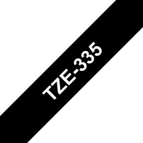ORIGINAL Brother Nastro Bianco su nero TZe-335 TZ-335 12 mm x 8 m, laminato