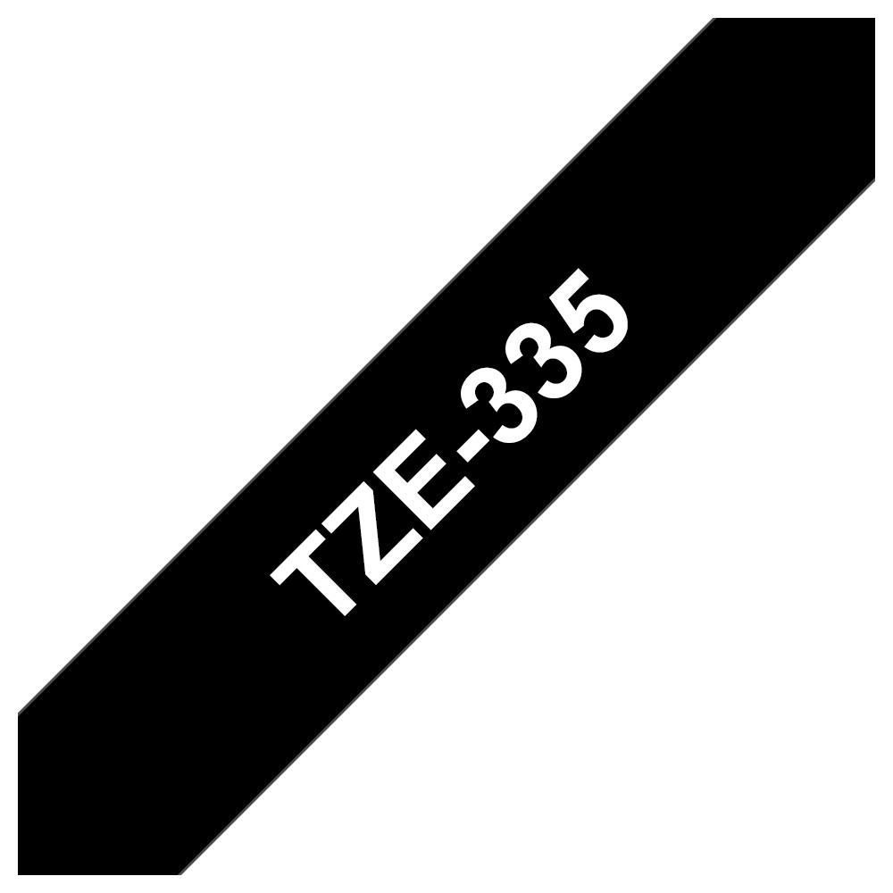 ORIGINAL Brother Nastro Bianco su nero TZe-335 TZ-335 12 mm x 8 m, laminato