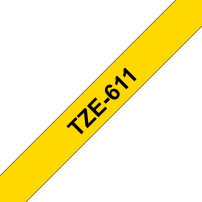 ORIGINAL Brother Nastro Nero su giallo TZe-611 TZ-611 6 mm x 8 m, laminato