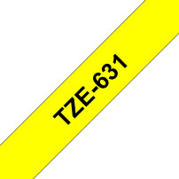 ORIGINAL Brother Nastro Nero su giallo TZe-631 TZ-631 12 mm x 8 m, laminato