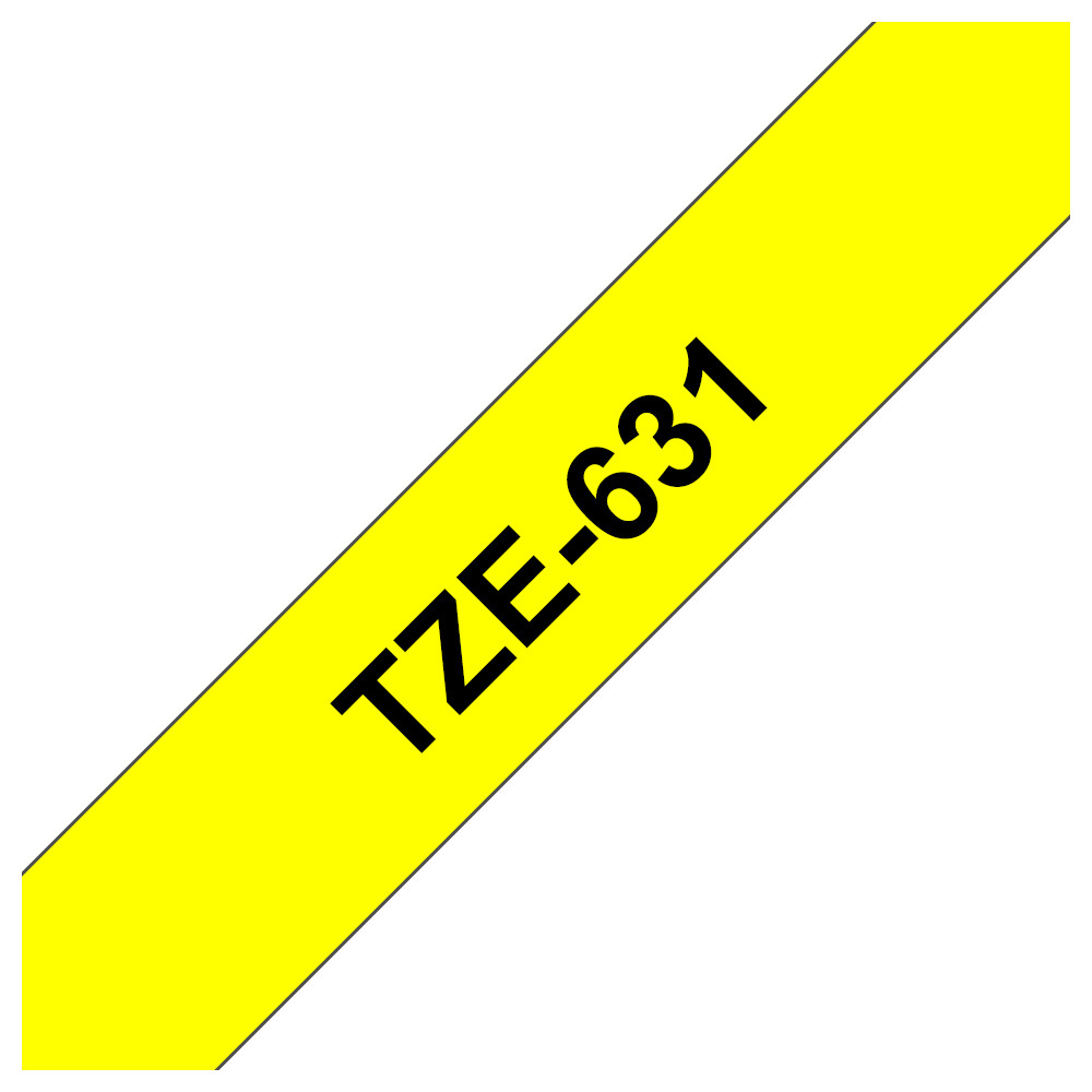 ORIGINAL Brother Nastro Nero su giallo TZe-631 TZ-631 12 mm x 8 m, laminato
