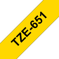 ORIGINAL Brother Nastro Nero su giallo TZe-651 TZ-651 24 mm x 8 m, laminato