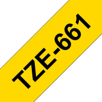 ORIGINAL Brother Nastro Nero su giallo TZe-661 TZ-661 36 mm x 8 m, laminato