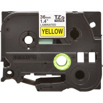 ORIGINAL Brother Nastro Nero su giallo TZe-661 TZ-661 36 mm x 8 m, laminato