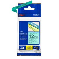 ORIGINAL Brother Nastro Nero su verde TZe-731 TZ-731 12 mm x 8 m, laminato