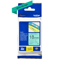 ORIGINAL Brother Nastro Nero su verde TZe-741 TZ-741 18 mm x 8 m, laminato