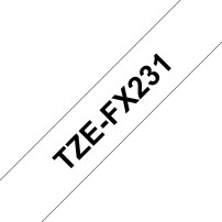 ORIGINAL Brother Nastro Nero su bianco TZe-FX231 TZ-FX231 12 mm x 8 m