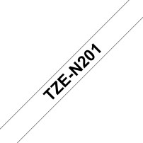 ORIGINAL Brother Nastro Nero su bianco TZe-N201 TZ-N201 3,5 mm x 8 m, non laminato