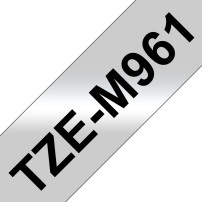 ORIGINAL Brother Nastro Nero su argento TZe-M961 TZ-M961 36 mm x 8 m, laminato