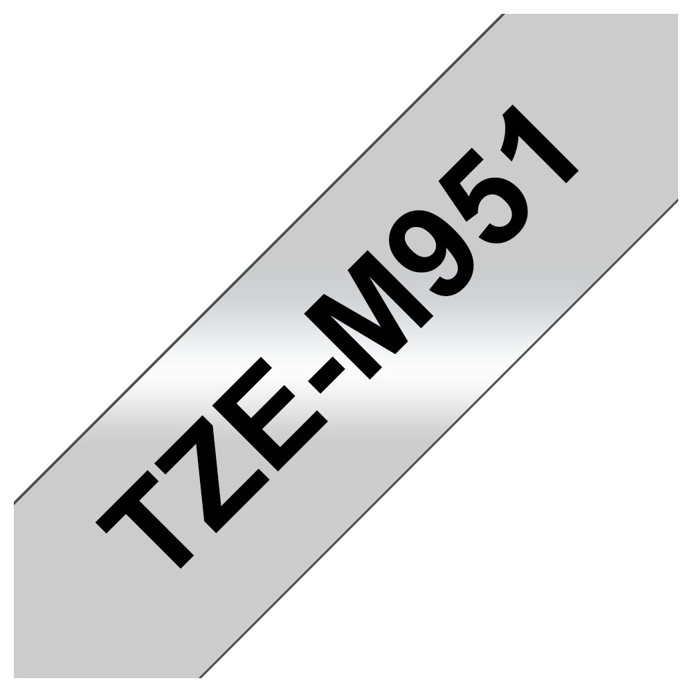 ORIGINAL Brother Nastro Nero su argento TZe-M951 TZ-M951 24 mm x 8 m, laminato