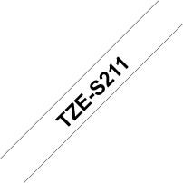 ORIGINAL Brother Nastro Nero su bianco TZe-S211 TZ-S211 6 mm x 8 m, laminato, adesivo extra forte