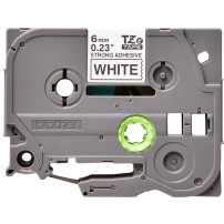 ORIGINAL Brother Nastro Nero su bianco TZe-S211 TZ-S211 6 mm x 8 m, laminato, adesivo extra forte
