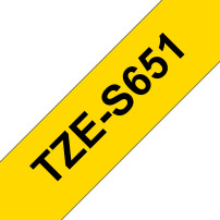ORIGINAL Brother Nastro Nero su giallo TZe-S651 TZ-S651 24 mm x 8 m, laminato