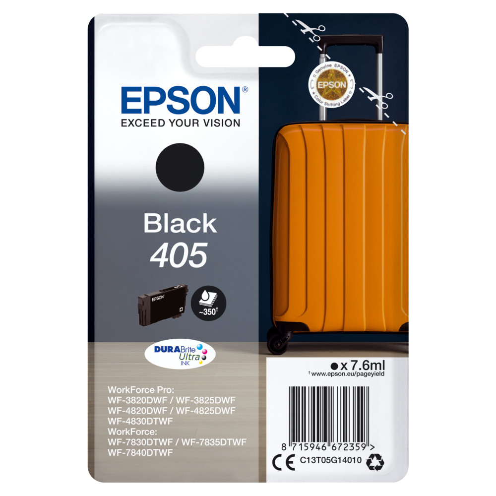 ORIGINAL Epson Cartuccia d'inchiostro nero C13T05G14010 405 ~350 Seiten 7,6ml