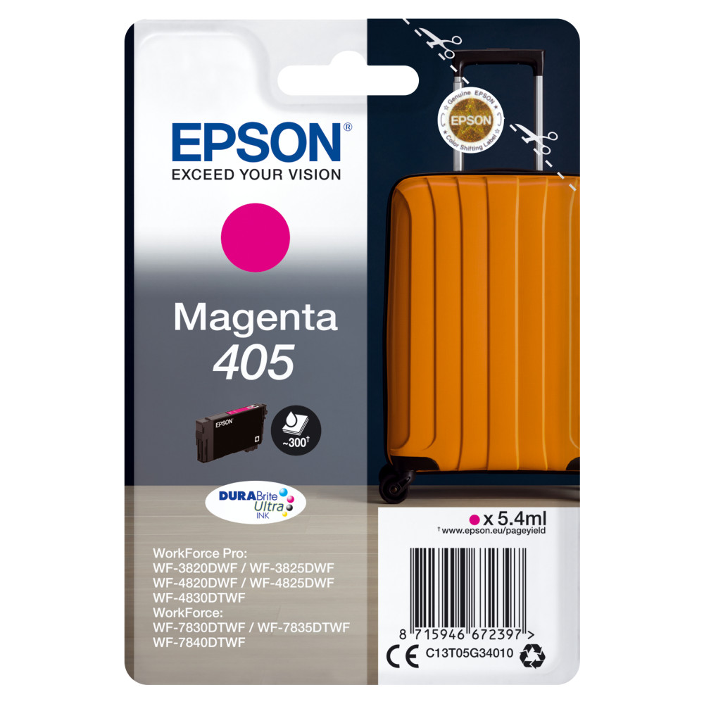 ORIGINAL Epson Cartuccia d'inchiostro magenta C13T05G34010 405 ~300 Seiten 5,4ml