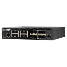 QNAP QSW-M3216R-8S8T switch di rete Gestito L2/L3 10G Ethernet (100/1000/10000) 1U Nero