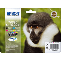ORIGINAL Epson Multipack nero / ciano / magenta / giallo C13T08954010 T0895 ~700 Seiten 4 cartucce: T0891 + T0892 + T0893 + T089