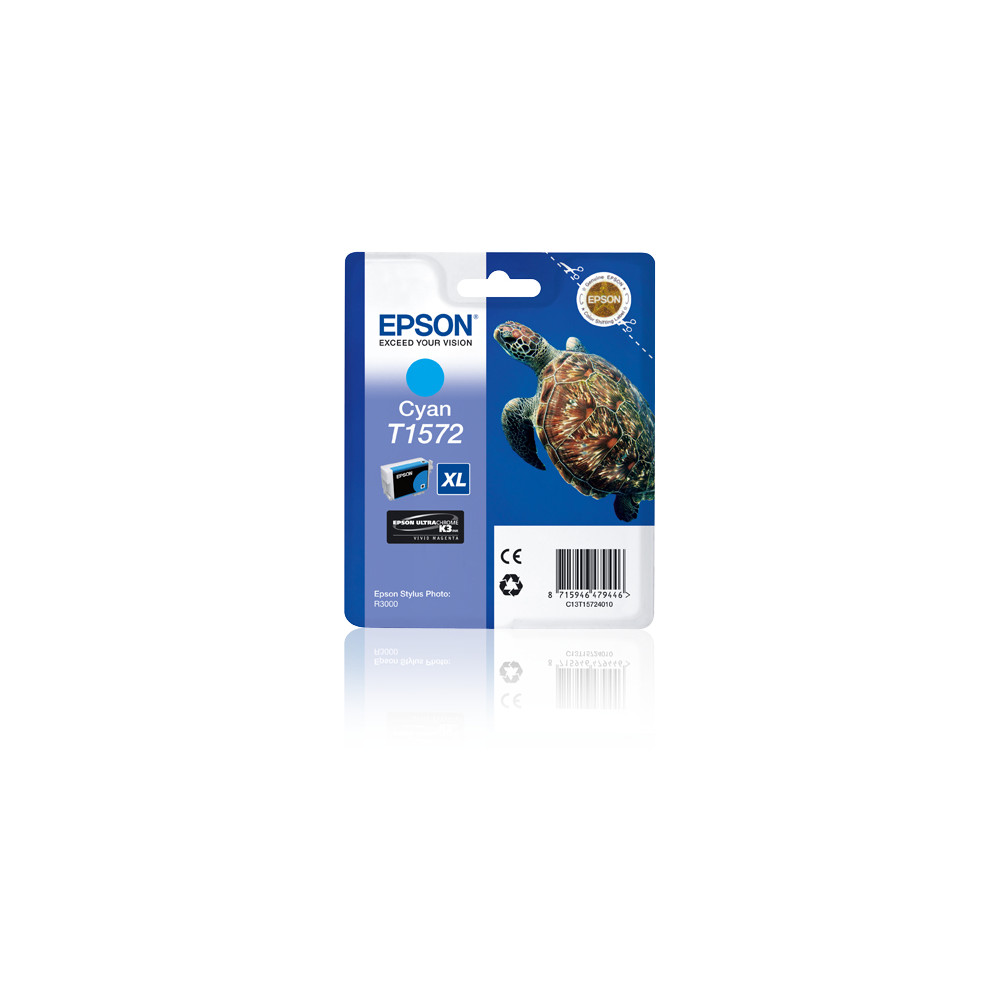 ORIGINAL Epson Cartuccia d'inchiostro ciano C13T15724010 T1572 XL ~2300 Seiten 25,9ml
