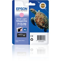 ORIGINAL Epson Cartuccia d'inchiostro magenta (chiaro) C13T15764010 T1576 XL ~2300 Seiten 25,9ml