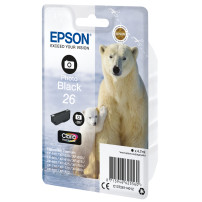 ORIGINAL Epson Cartuccia d'inchiostro Nero (Foto) C13T26114012 26 ~200 Seiten 4,7ml standard