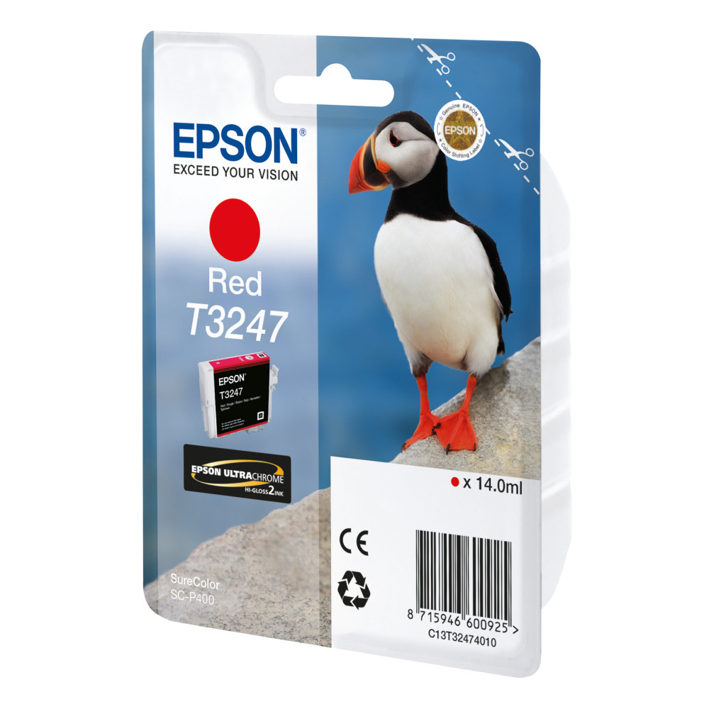 ORIGINAL Epson Cartuccia d'inchiostro Rosso C13T32474010 T3247 ~980 Seiten 14ml