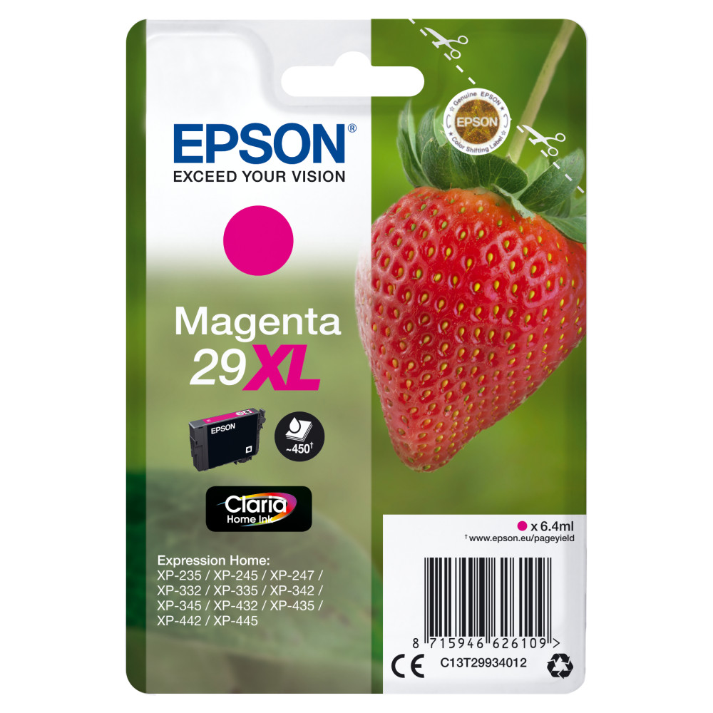 ORIGINAL Epson Cartuccia d'inchiostro magenta C13T29934012 29 XL ~450 Seiten 6,4ml XL