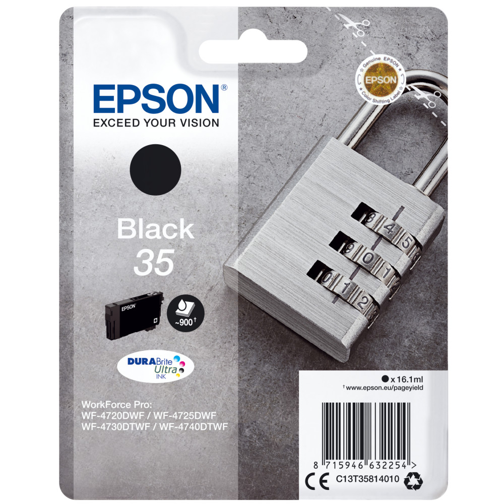 ORIGINAL Epson Cartuccia d'inchiostro nero C13T35814010 35 ~900 Seiten 16,1ml