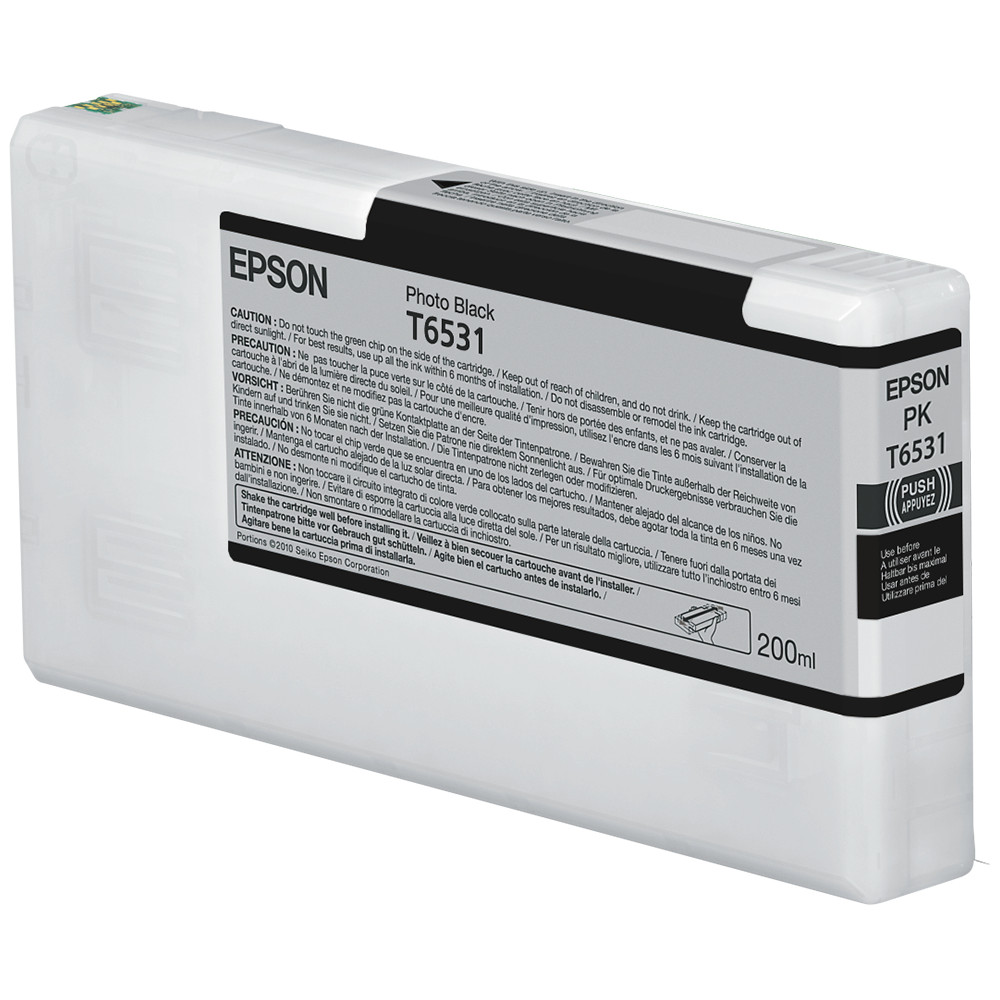 ORIGINAL Epson Cartuccia d'inchiostro Nero (Foto) C13T653100 T6531 200ml