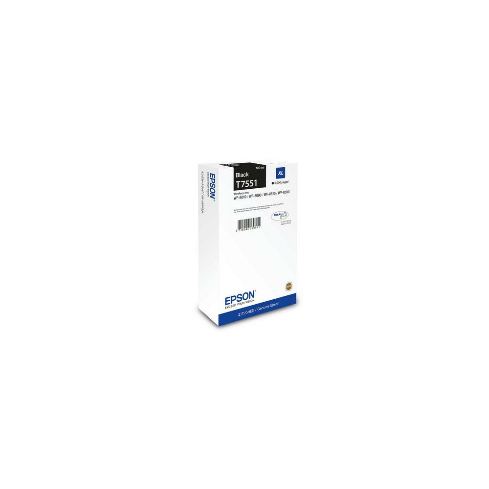 ORIGINAL Epson Cartuccia d'inchiostro nero C13T75514N T7551 XL ~5000 Seiten 100ml