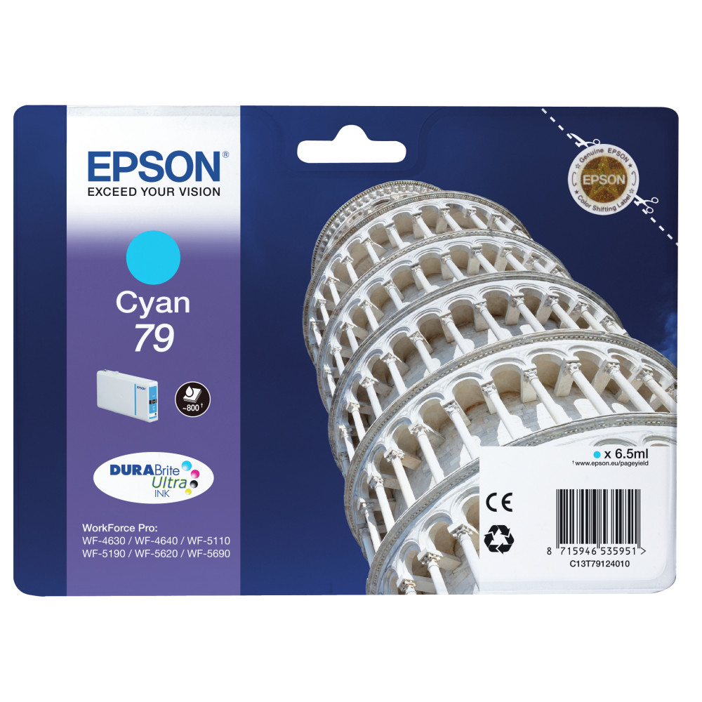 ORIGINAL Epson Cartuccia d'inchiostro ciano C13T79124010 79 ~800 Seiten 6,5ml 79