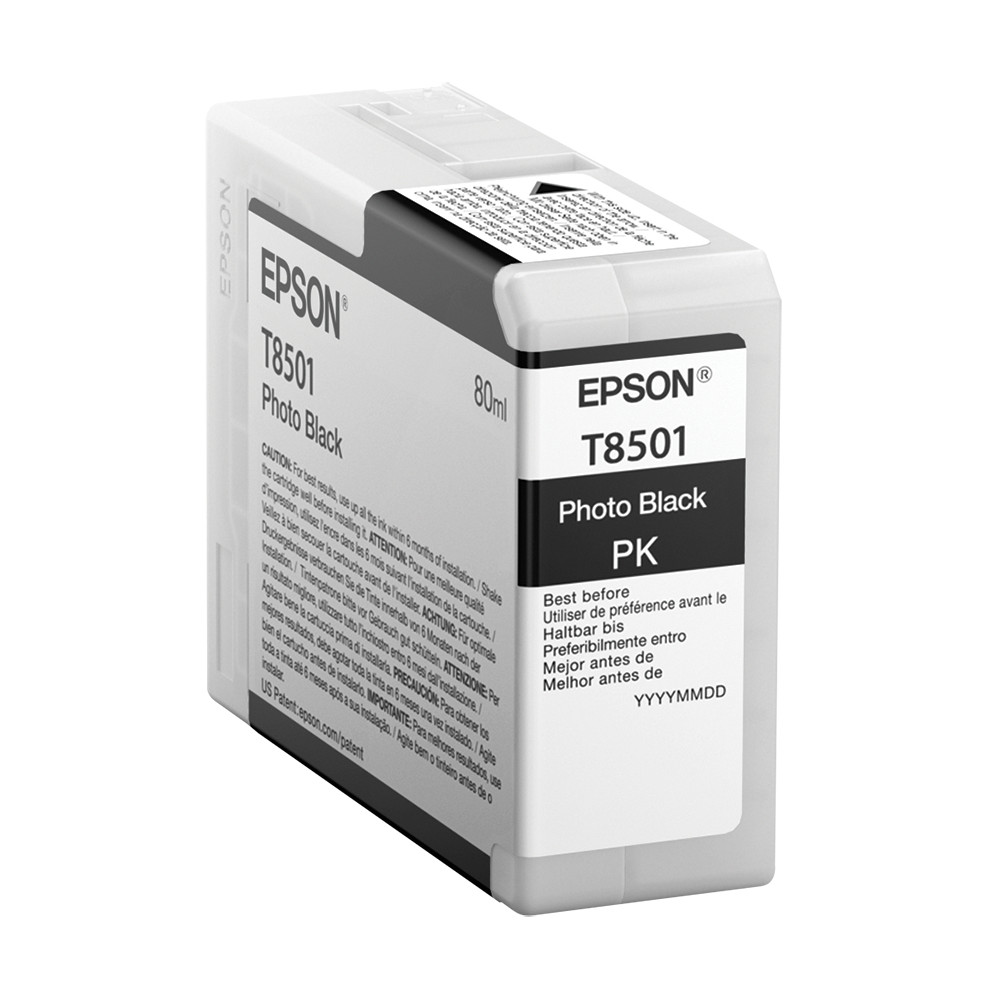ORIGINAL Epson Cartuccia d'inchiostro Nero (Foto) C13T850100 T8501 80ml