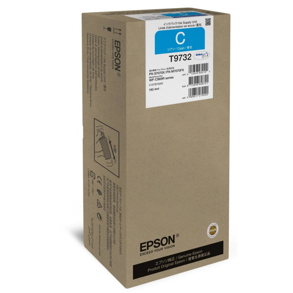ORIGINAL Epson Cartuccia d'inchiostro ciano C13T97320N T9732 ~22000 Seiten 192,4ml