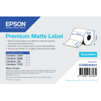 ORIGINAL Epson Etichette C33S045531 S045531 Premium Matte Label - Die-cut Roll: 102mm x 51mm, 650 labels