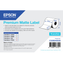 ORIGINAL Epson Etichette Bianco C33S045535 S045535 Premium Matte Label - Die-cut Roll: 76mm x 127mm, 265 labels