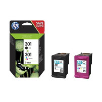 ORIGINAL HP Multipack nero / differenti colori N9J72AE 301 ~320 Seiten 2x inchiostro HP 301: 1x CH561EE + 1x CH562EE