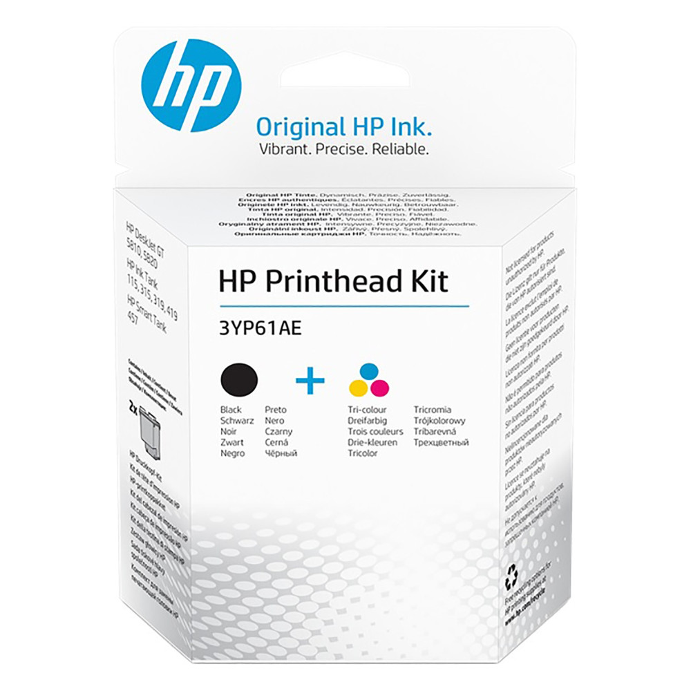 ORIGINAL HP Testina per stampa nero / ciano / magenta / giallo 3YP61AE Druckkopf-Kit