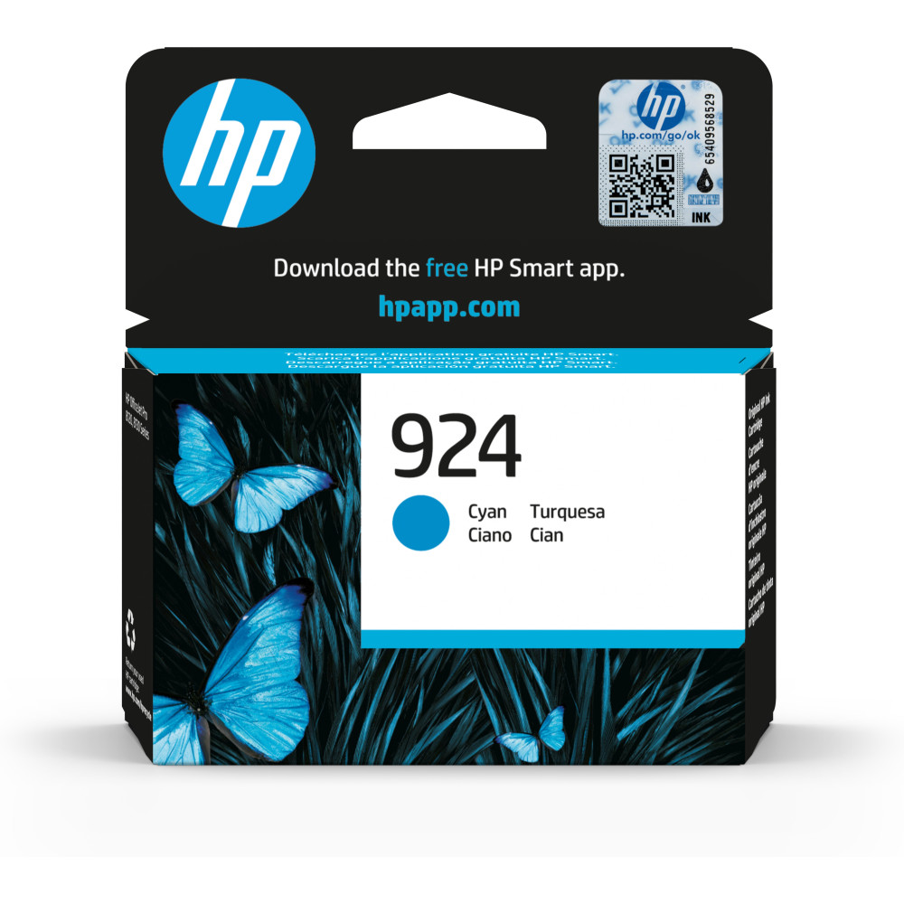 ORIGINAL HP Cartuccia d'inchiostro ciano 4K0U3NE 924 ~400 Seiten Cartuccia di inchiostro ciano originale HP 924