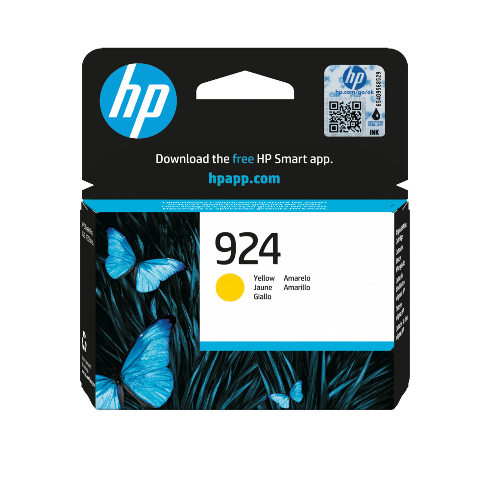 ORIGINAL HP Cartuccia d'inchiostro giallo 4K0U5NE 924 ~400 Seiten Cartuccia di inchiostro giallo originale HP 924