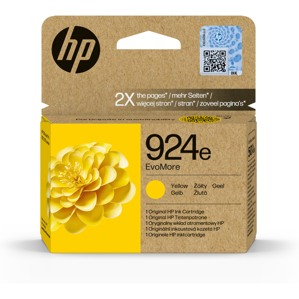 ORIGINAL HP Cartuccia d'inchiostro giallo 4K0U9NE 924e ~800 Seiten
