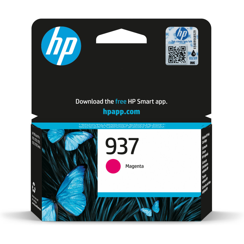 ORIGINAL HP Cartuccia d'inchiostro magenta 4S6W3NE 937 ~800 Seiten Cartuccia di inchiostro magenta originale HP 937