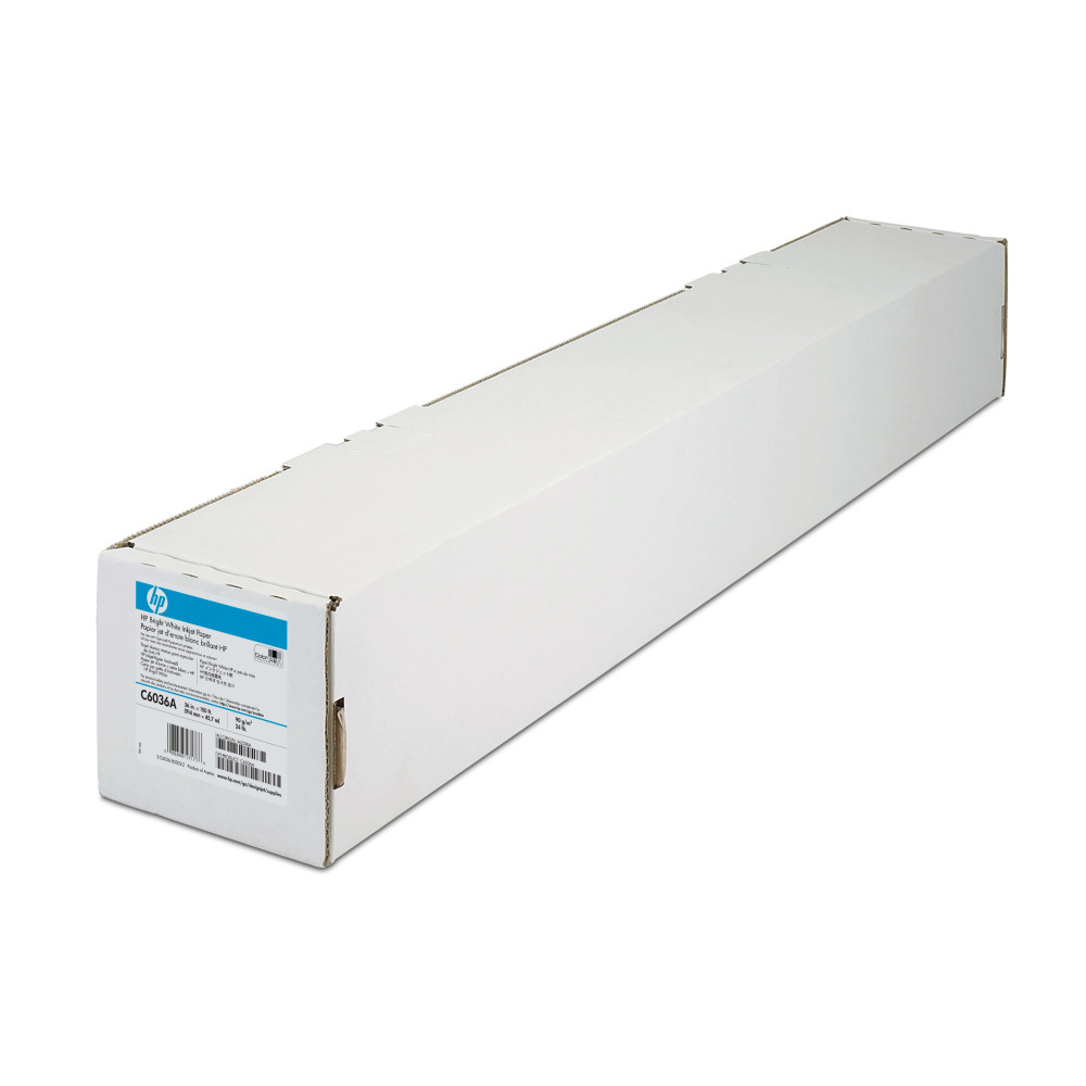 ORIGINAL HP Carta Bianco C6036A Bright White Ruolo, 914 mm x 45,7 m, 90 gr/mÂ², opaco