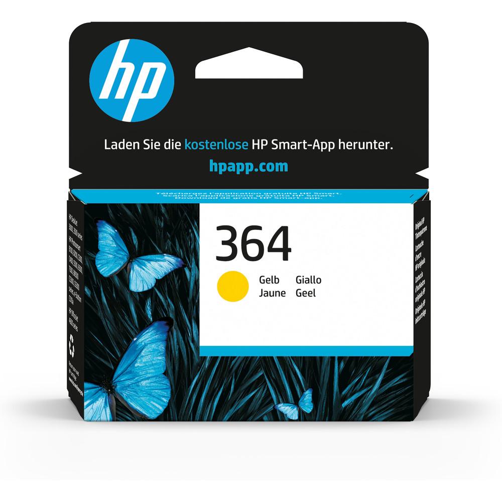 ORIGINAL HP Cartuccia d'inchiostro giallo CB320EE 364 ~300 Seiten 3,5ml