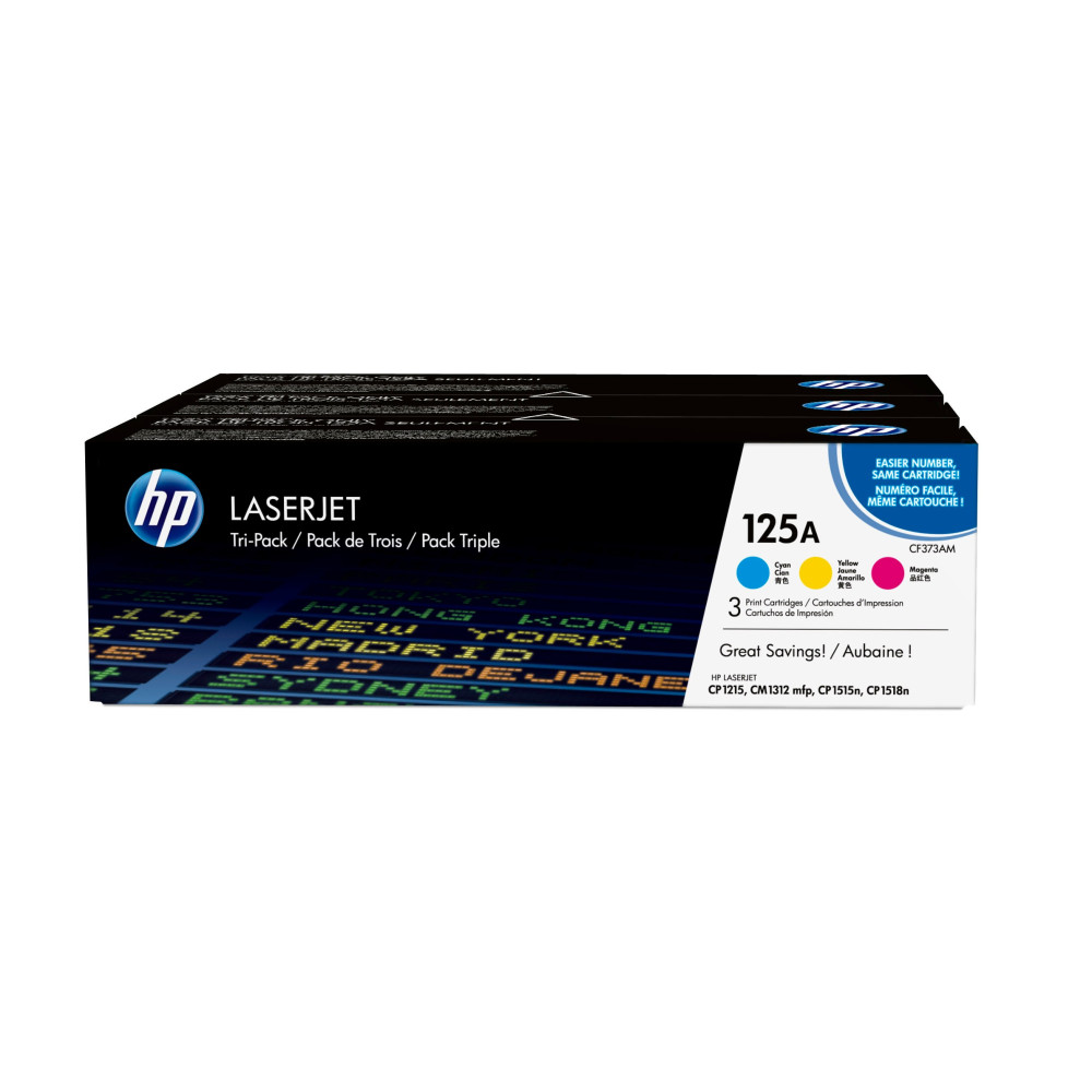 ORIGINAL HP Multipack ciano / magenta / giallo CF373AM 125A ~4200 Seiten CB541A + CB542A + CB543A
