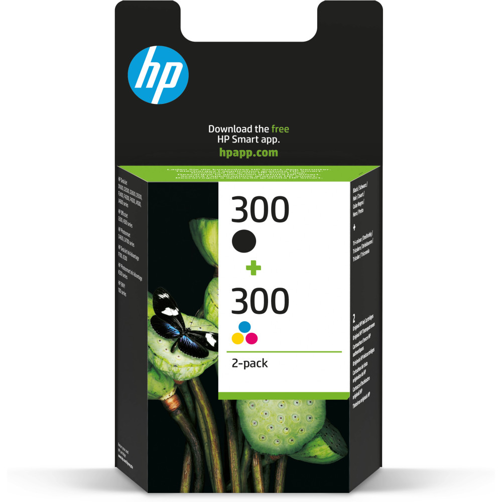 ORIGINAL HP Multipack nero / differenti colori CN637EE 300 ~365 Seiten 2 cartucce d' inchiostro HP 300: CC640EE + CC643EE