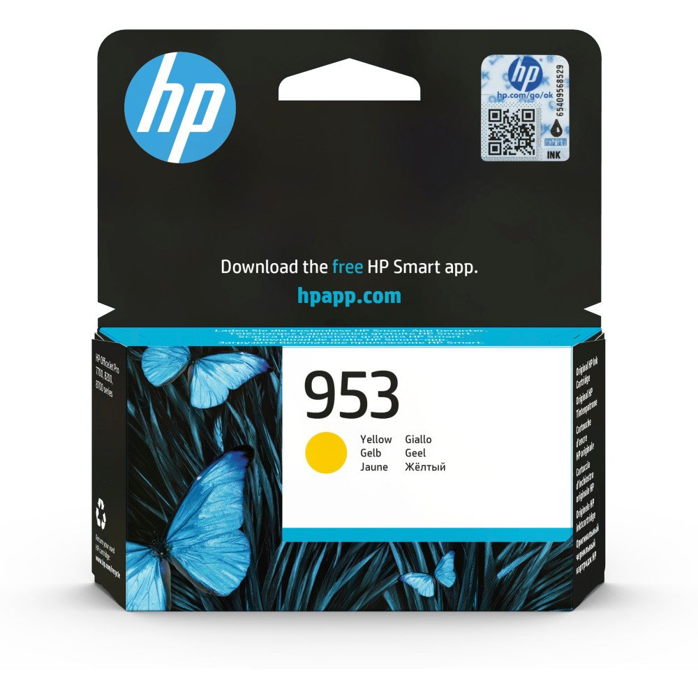ORIGINAL HP Cartuccia d'inchiostro giallo F6U14AE 953 ~630 Seiten