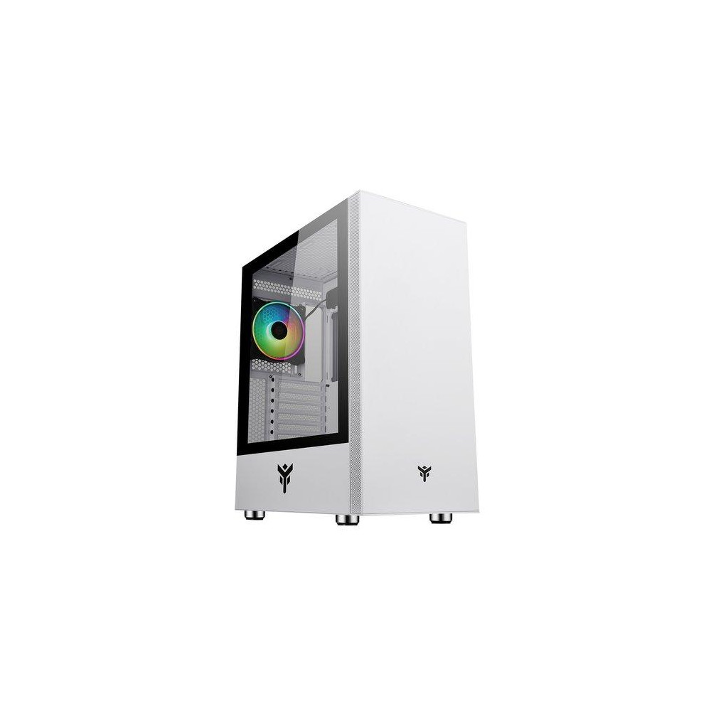 CASE ITEK M.TOWER "VERTIBRA S210W" GAMING  2*USB3, 12cm fan ARGB, Trasp Wind, WHITE EDITION -  ITGCAVS210W