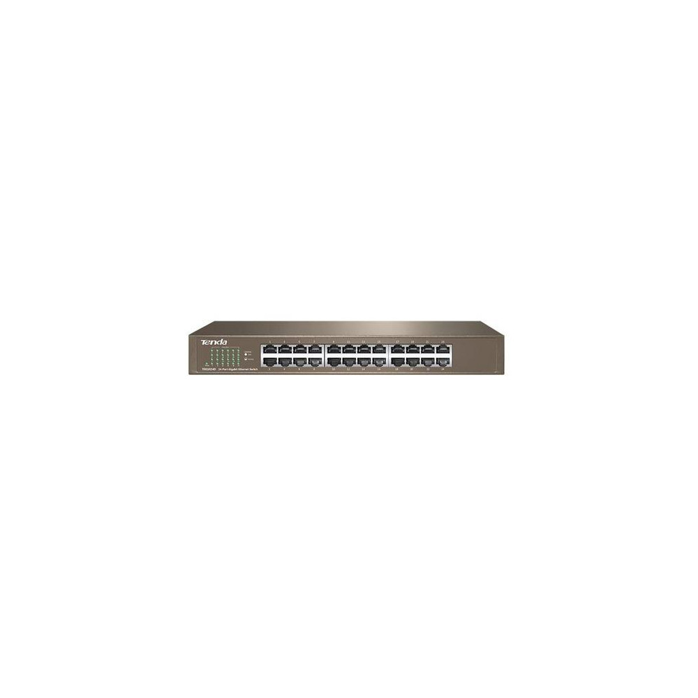SWITCH TENDA TEG1024D 24P LAN GIGABIT DESKTOP 10/100/1000Mbps RJ45 13inch CASE METALLICO RACKMOUNTABLE