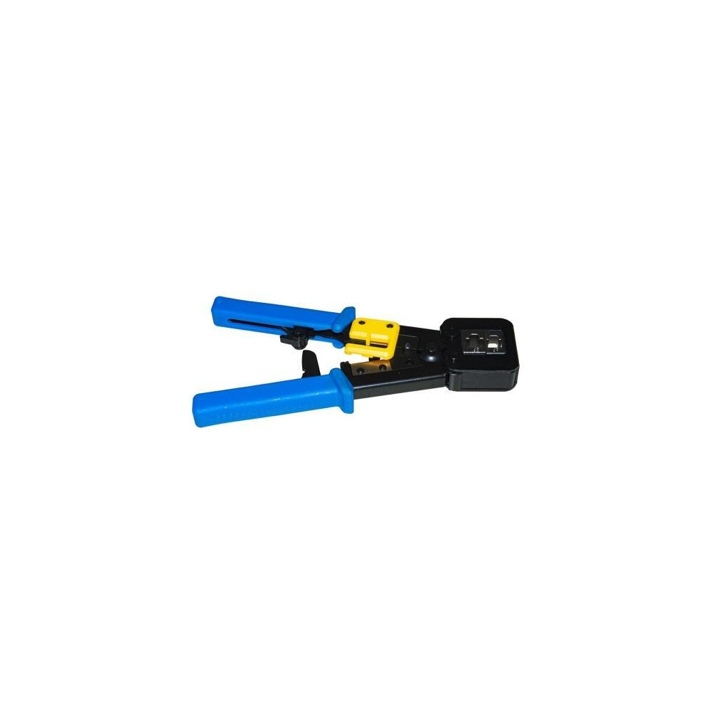 PINZA UNIVERSALE LINK PER CONNETTORI 6-8 POLI CON CAVO PASSANTE CON SPELAFILI ANTERIORE - LKCRIMP2