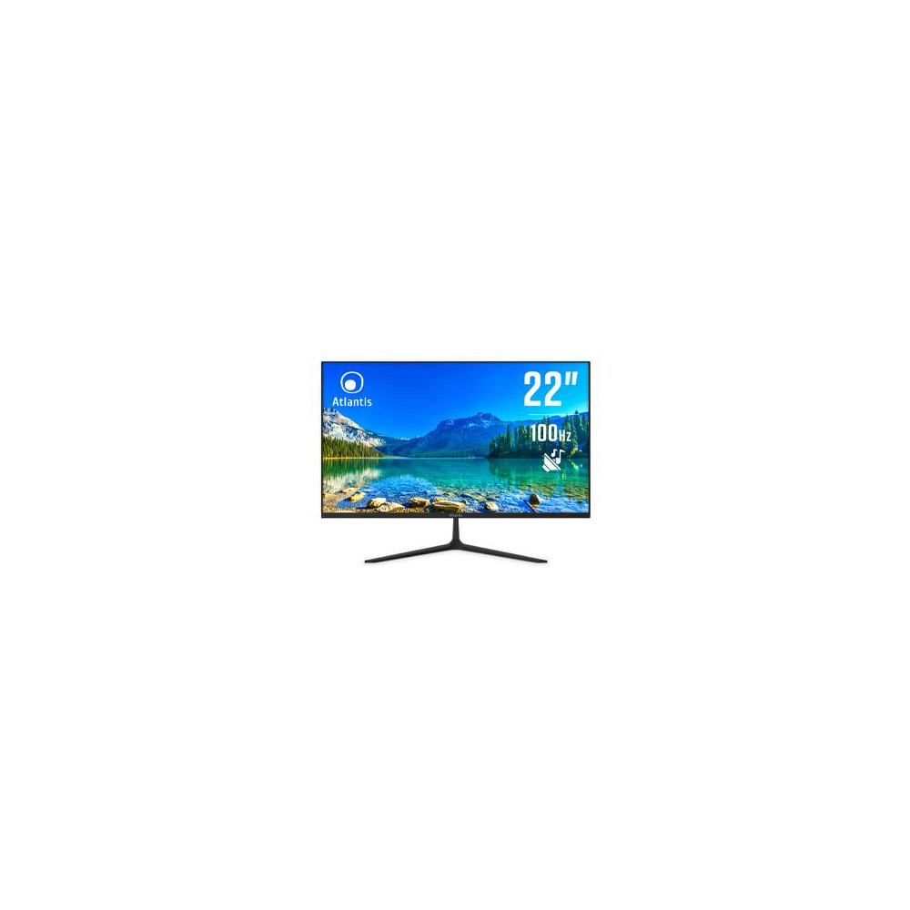 MONITOR ATLANTIS LED 21,5" Wide A05-HE22VF-VHM VA 100HZ 1920x1080 5ms 250±15cd/m² 3.000:1 2x2W MM VESA VGA HDMI Black