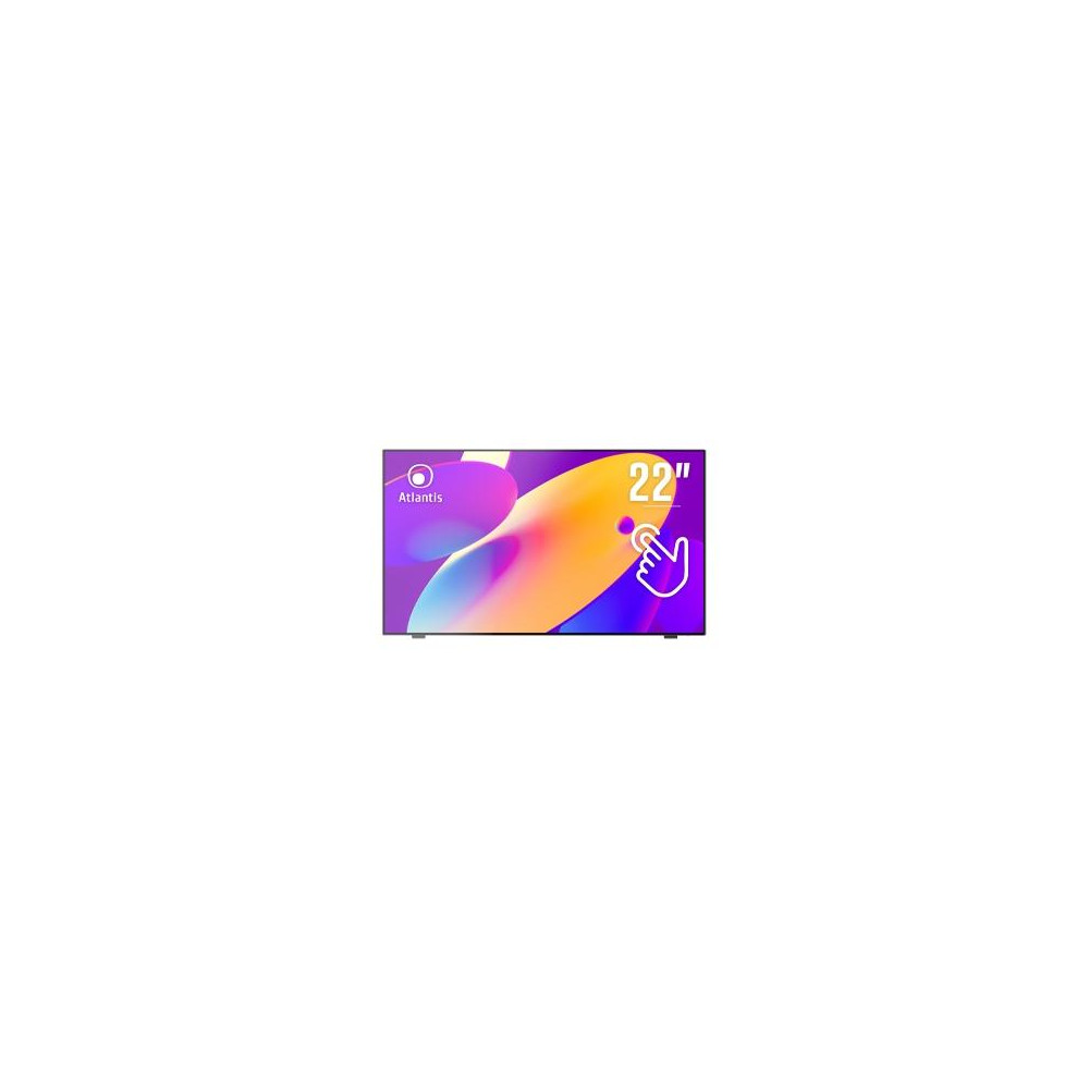 MONITOR ATLANTIS TOUCH LED 21,45" Wide A05-T22A-VHDM 1920x1080 7ms 333/253 cd/m² 1000:1 (10M:1) VESA MM VGA HDMI DP 10 Tocchi